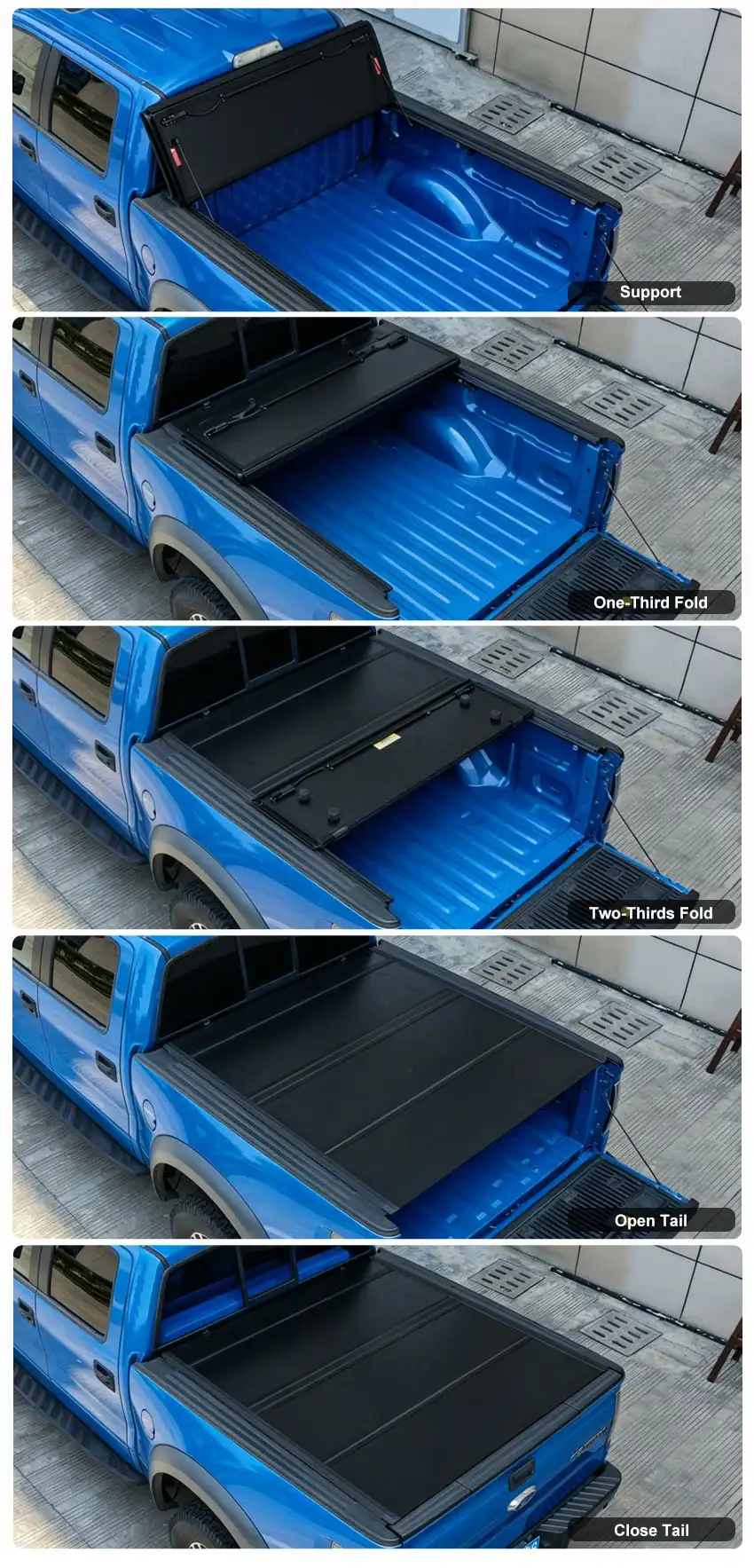 Low Profile Hard Quad-Fold Tonneau Cover for Nissan Titan